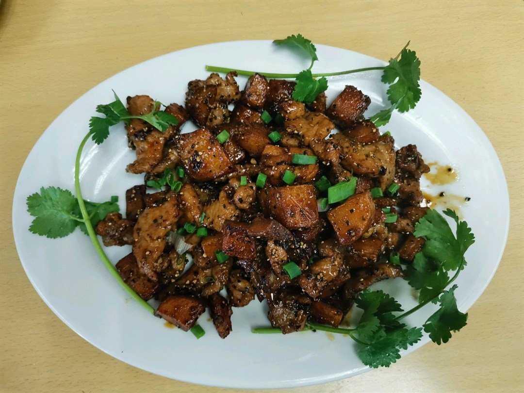 Black Pepper Beef and Potato Cubes