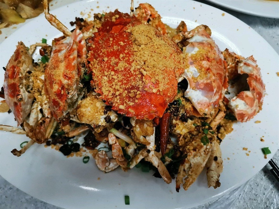 Wok-Fried Crab in Typhoon Shelter Style